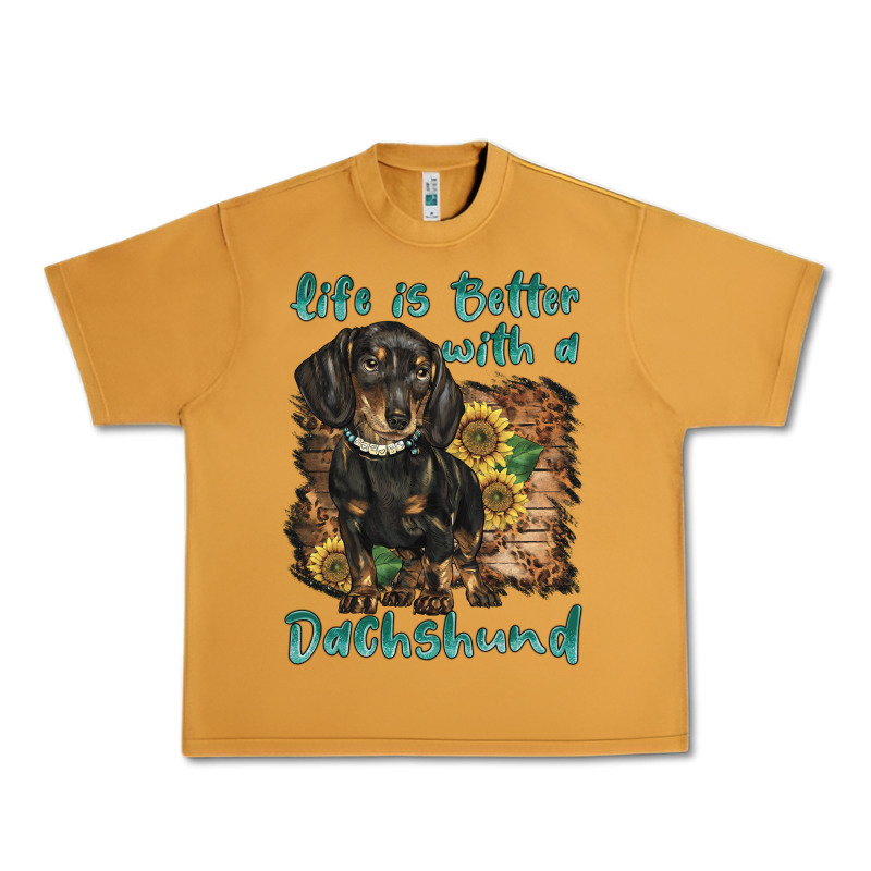 Life Is Better With A Dachshund Urban Heavy Tee by BarkalooDesign | Teevron