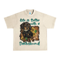 Sandshell life is better with a dachshund Urban Heavy Tee - BarkalooDesign