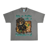 Tornado life is better with a dachshund Urban Heavy Tee - BarkalooDesign