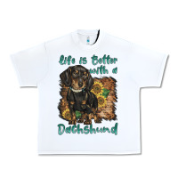 White life is better with a dachshund Urban Heavy Tee - BarkalooDesign