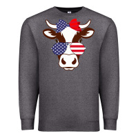 Charcoal Heather Cow 4Th Of July Independence Day Premium Sweatshirt - Bettercallsaul