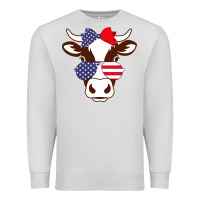 Dove Grey Cow 4Th Of July Independence Day Premium Sweatshirt - Bettercallsaul