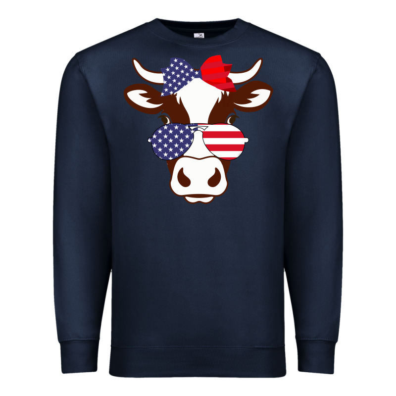 Cow 4th Of July Independence Day Premium Sweatshirt by Bettercallsaul | Teevron