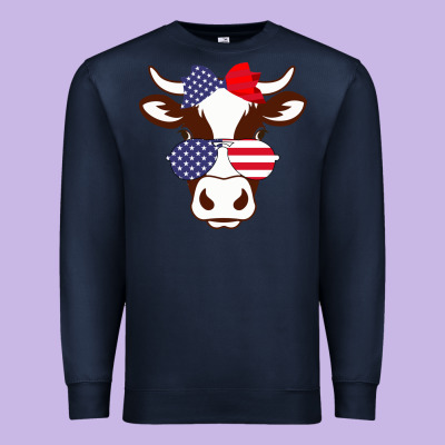 Cow 4th Of July Independence Day Premium Sweatshirt Designed By Bettercallsaul