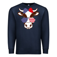 Navy Cow 4Th Of July Independence Day Premium Sweatshirt - Bettercallsaul