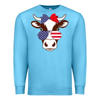 Ocean Blue Cow 4Th Of July Independence Day Premium Sweatshirt - Bettercallsaul