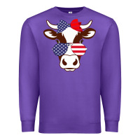Purple Cow 4Th Of July Independence Day Premium Sweatshirt - Bettercallsaul