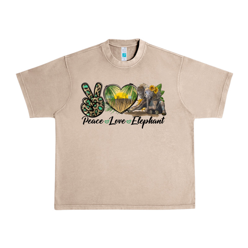 Peace Love Elephant Urban Heavy Tee by LillyAllenDesigns | Teevron
