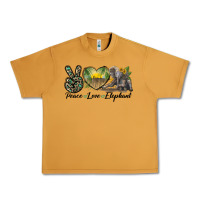 Peanut Butter Peace Love Elephant Urban Heavy Tee - LillyAllenDesigns