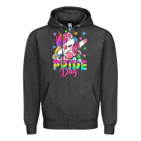 Charcoal Heather Pride Day LGBTQ Zipper Hoodie - BundleAndBundleShop