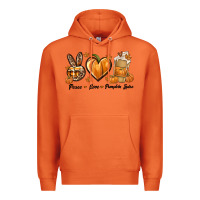 Carrot Peace Love Pumpkin Spice Premium Hoodie - texasbilliewilder