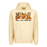 Pina Colada Peace Love Pumpkin Spice Premium Hoodie - texasbilliewilder