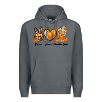 Rock Peace Love Pumpkin Spice Premium Hoodie - texasbilliewilder