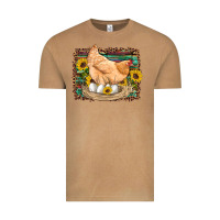 Vintage Camel western farm chicken coop animals eggs sunflowers leopard serape woode Vintage Tee - Artiststas
