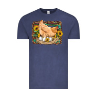 Vintage Denim western farm chicken coop animals eggs sunflowers leopard serape woode Vintage Tee - Artiststas