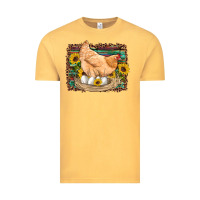 Vintage Mustard western farm chicken coop animals eggs sunflowers leopard serape woode Vintage Tee - Artiststas