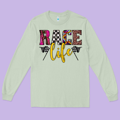 Race Life Long Sleeve Tee Designed By Jahusdesignshop