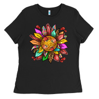 Black strawberry sunflower Ladies Tee - texasbilliewilder