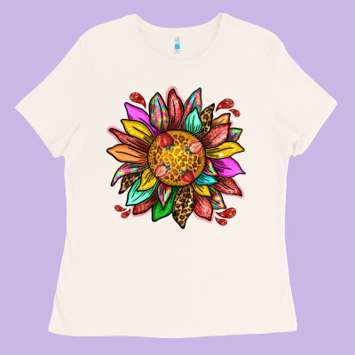 Strawberry Sunflower Ladies Tee Designed By Texasbilliewilder