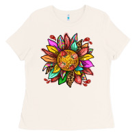 Bone strawberry sunflower Ladies Tee - texasbilliewilder