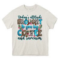 Cream today's attitude brought to you by coffee and sarc Heavy Core Tee - Zillion Design Studio