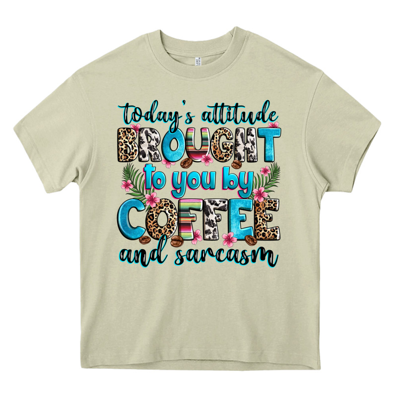 Today's Attitude Brought To You By Coffee And Sarc Heavy Core Tee by Zillion Design Studio | Teevron