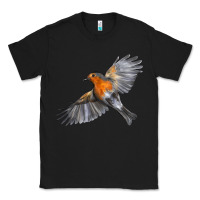 Black Flying American Robin Classic Tee - LillyAllenDesigns