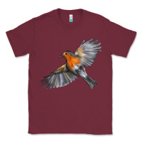 Burgundy Flying American Robin Classic Tee - LillyAllenDesigns