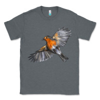 Charcoal Heather Flying American Robin Classic Tee - LillyAllenDesigns
