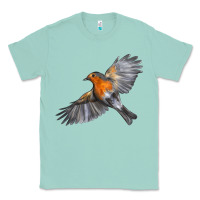 Seafoam Flying American Robin Classic Tee - LillyAllenDesigns