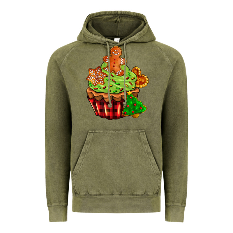 Christmas Cookie Cupcake Vintage Hoodie by AdoDesignShop | Teevron
