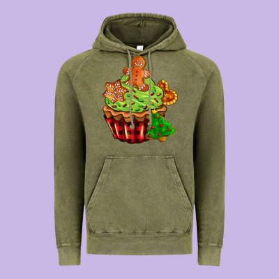 Christmas Cookie Cupcake Vintage Hoodie Designed By Adodesignshop