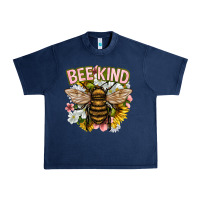 Navy bee kind Urban Heavy Tee - NancyCooperArtShop