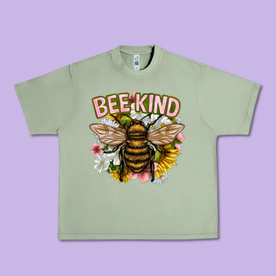 Bee Kind Urban Heavy Tee Designed By Nancycooperartshop
