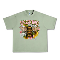Oil Green bee kind Urban Heavy Tee - NancyCooperArtShop