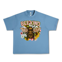 Pebble Blue bee kind Urban Heavy Tee - NancyCooperArtShop