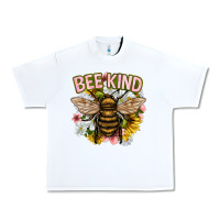 White bee kind Urban Heavy Tee - NancyCooperArtShop