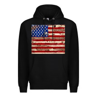 Black American flag leopard cowhide Premium Hoodie - JahusDesignShop