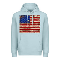 Blue Mist American flag leopard cowhide Premium Hoodie - JahusDesignShop