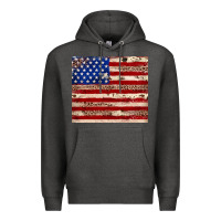 Charcoal Heather American flag leopard cowhide Premium Hoodie - JahusDesignShop