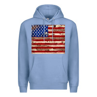 Colony Blue American flag leopard cowhide Premium Hoodie - JahusDesignShop