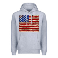 Heather Grey American flag leopard cowhide Premium Hoodie - JahusDesignShop