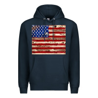 Navy American flag leopard cowhide Premium Hoodie - JahusDesignShop