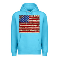 Ocean Blue American flag leopard cowhide Premium Hoodie - JahusDesignShop