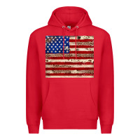 Red American flag leopard cowhide Premium Hoodie - JahusDesignShop