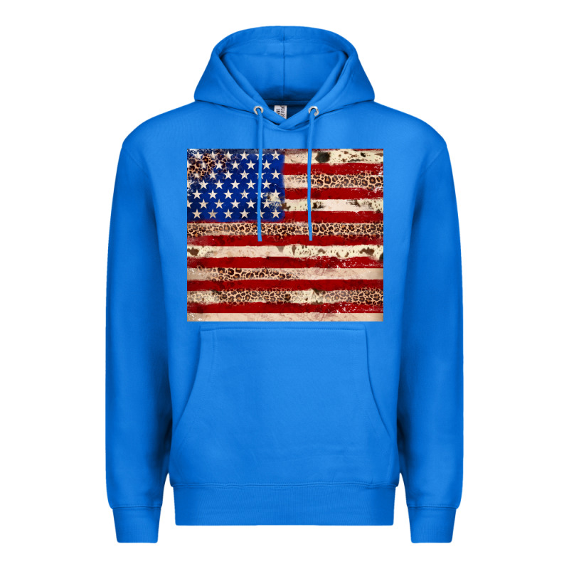 American Flag Leopard Cowhide Premium Hoodie by JahusDesignShop | Teevron