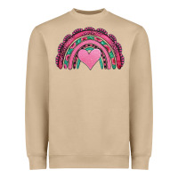 Valentines Day Pink Gemstones Rainbow Heavyweight Sweatshirt | Teevron