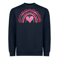 Navy valentines day pink gemstones rainbow Heavyweight Sweatshirt - Jasminsmagicworld