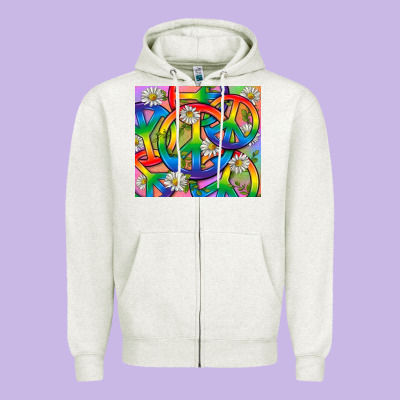 Pride Lgbtq+ Peace Tumbler Zipper Hoodie Designed By Bundleandbundleshop