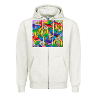 Oatmeal Heather Pride LGBTQ+ Peace Tumbler Zipper Hoodie - BundleAndBundleShop